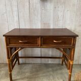 Rattan console/desk