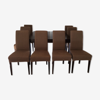 Table set and 8 cinna chairs