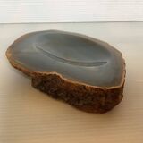 Blue Agate slice ring sizer pocket