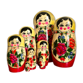 8 poupées russes vintage
