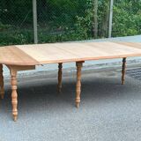 Table à manger ronde extensible à volets Louis Philippe XXème rénovée 260cm