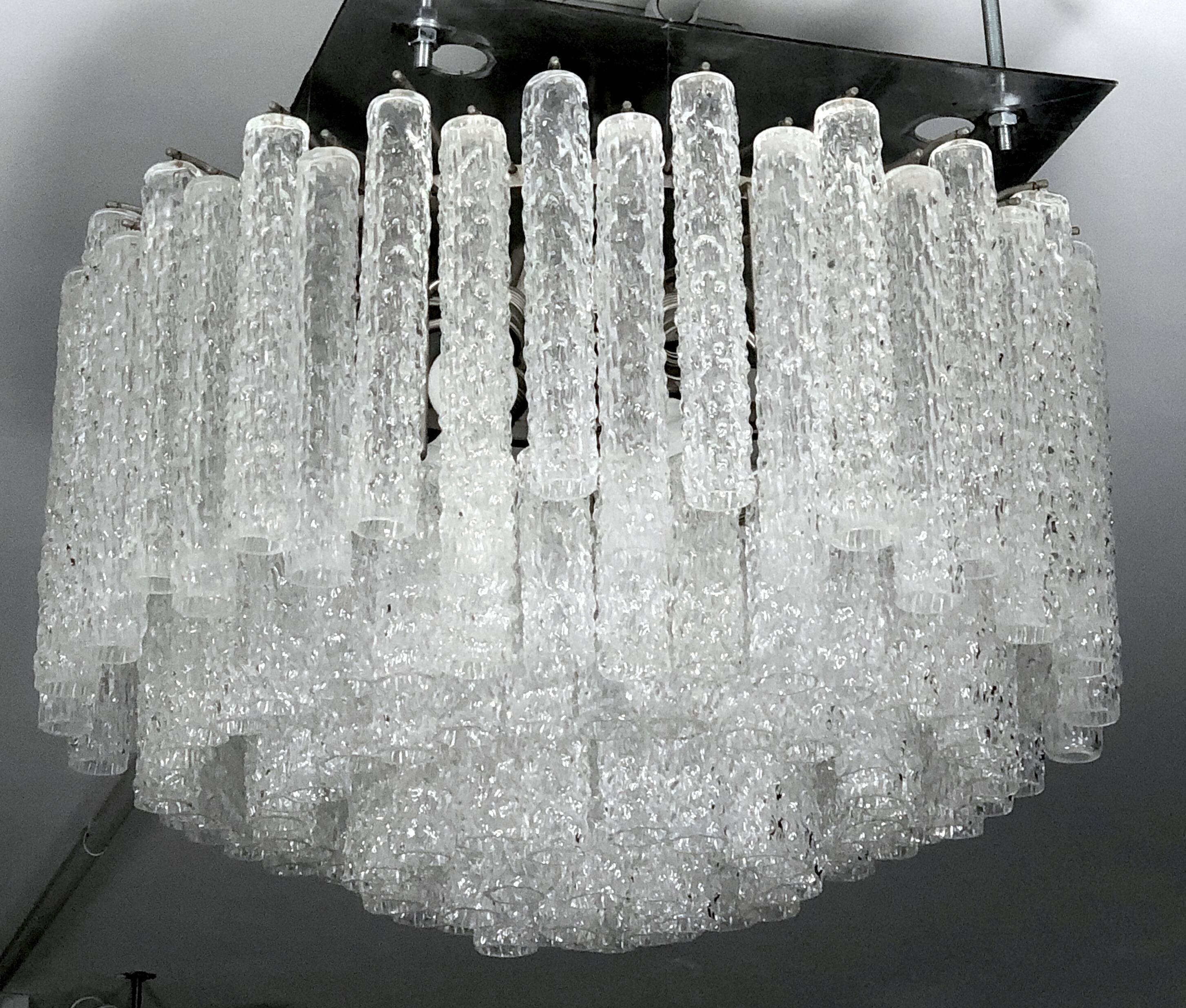 Vintage italian murano glass chandelier by Toni Zuccheri for Venini, 1960s