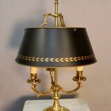 Lampe bouillotte à trois feux de lumière de style Empire