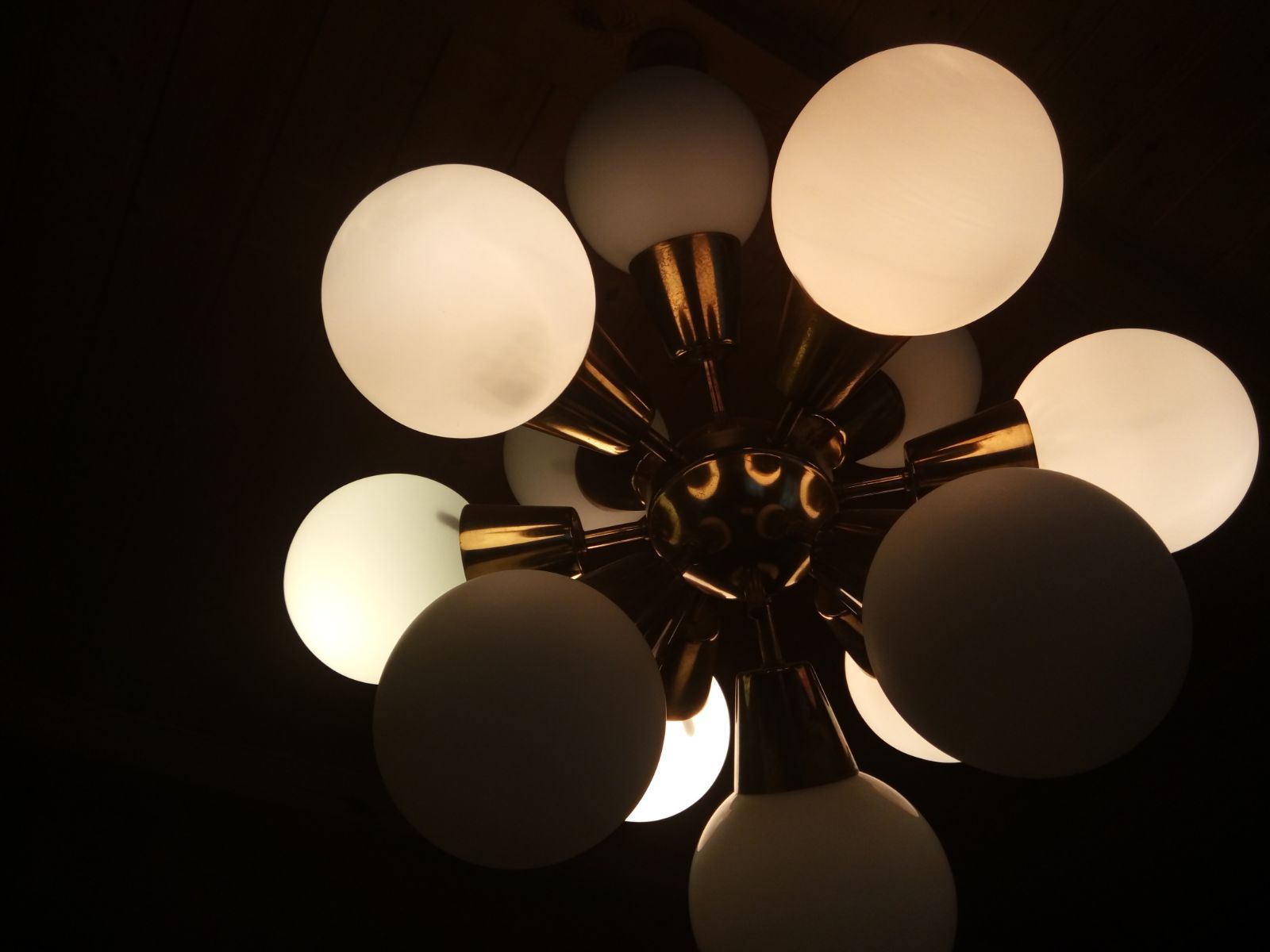 Lustre Sputnik vintage par Kamenický Šenov 1970s