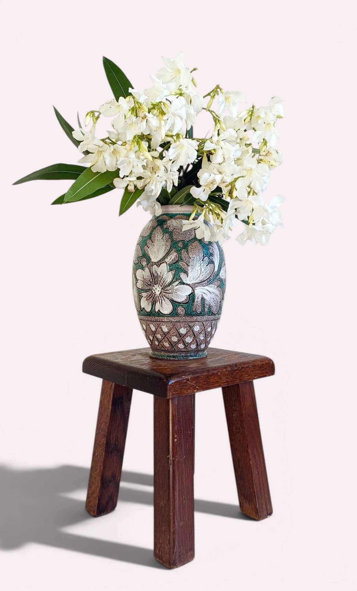Mid-Century Italian Fratelli Fanciullacci Ceramic Vase, Signed, Tuscany, 1950s