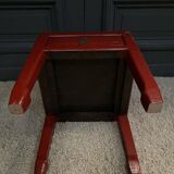Small Chinese side table in red lacquer 20th century side table 1 drawer
