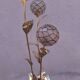 Floral floor lamp in pearlescent Capiz, 1970s.
