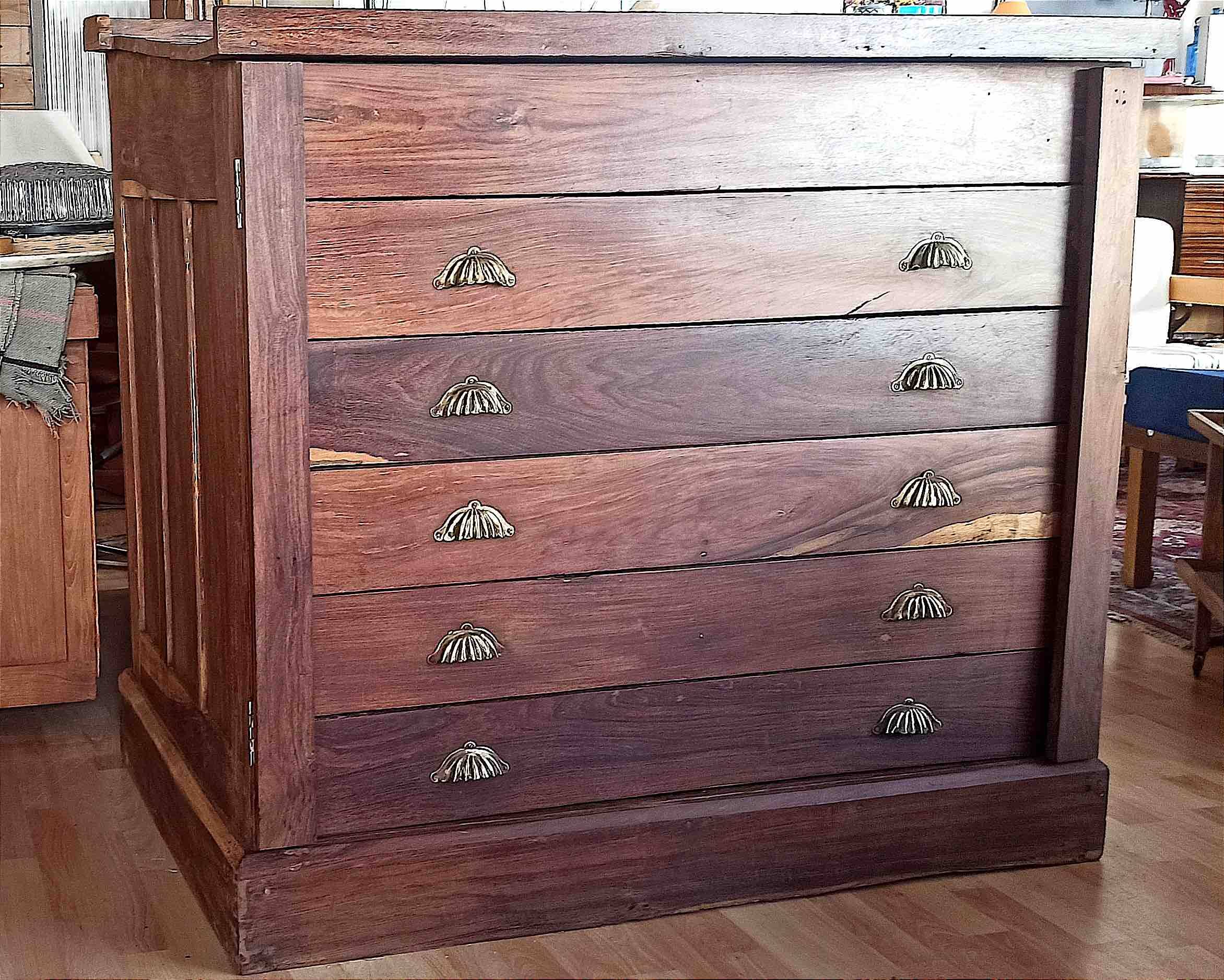 19th century East India Company map cabinet Width 122 cm