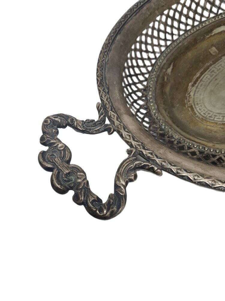Art Nouveau fruit bowl on stand by Fraget, Poland, 1900s