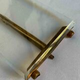 Brass frame and beveled glass