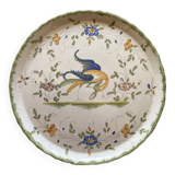 Decorative pie dish in Moustiers porcelain