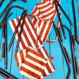 Vintage portable and removable deckchair