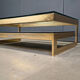 Vintage two tier Belgochrom 23kt coffee table, 1970s