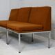 Ensemble de 10 chauffeuses de Louis Baillon, édition Planforms formant canapé modulable, circa 1950