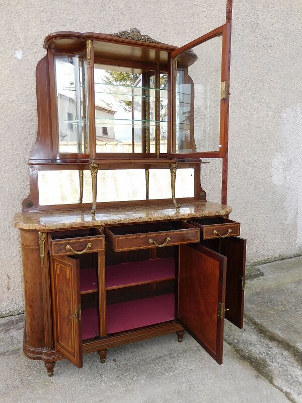 Buffet vitrine 1920 style louis XVI
