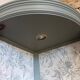 Vitrine vaisselier d'angle vert bronze