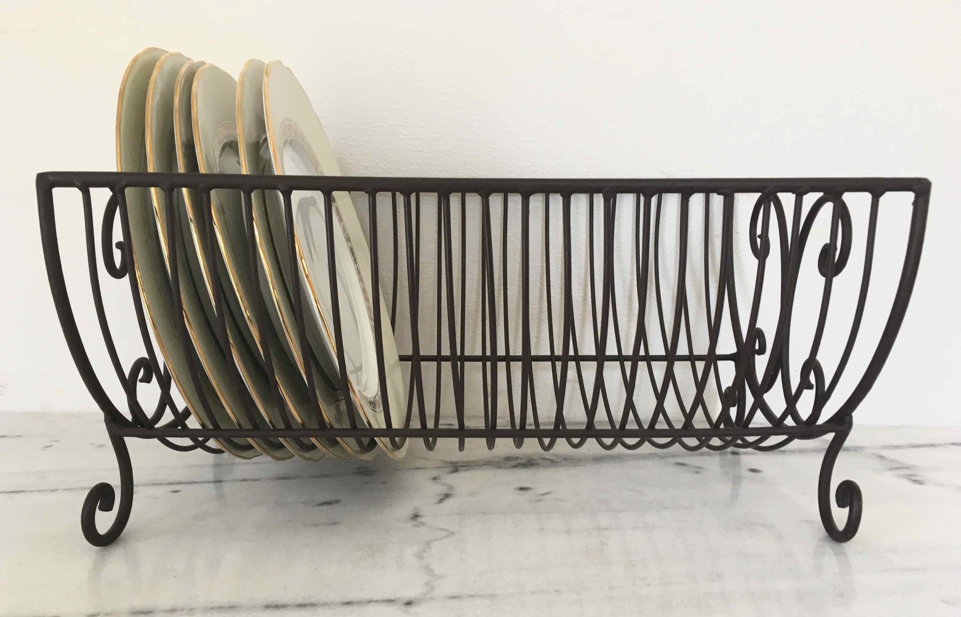 Wrought iron style dish drainer