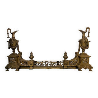 Pair of bronze chenets Napoleon III