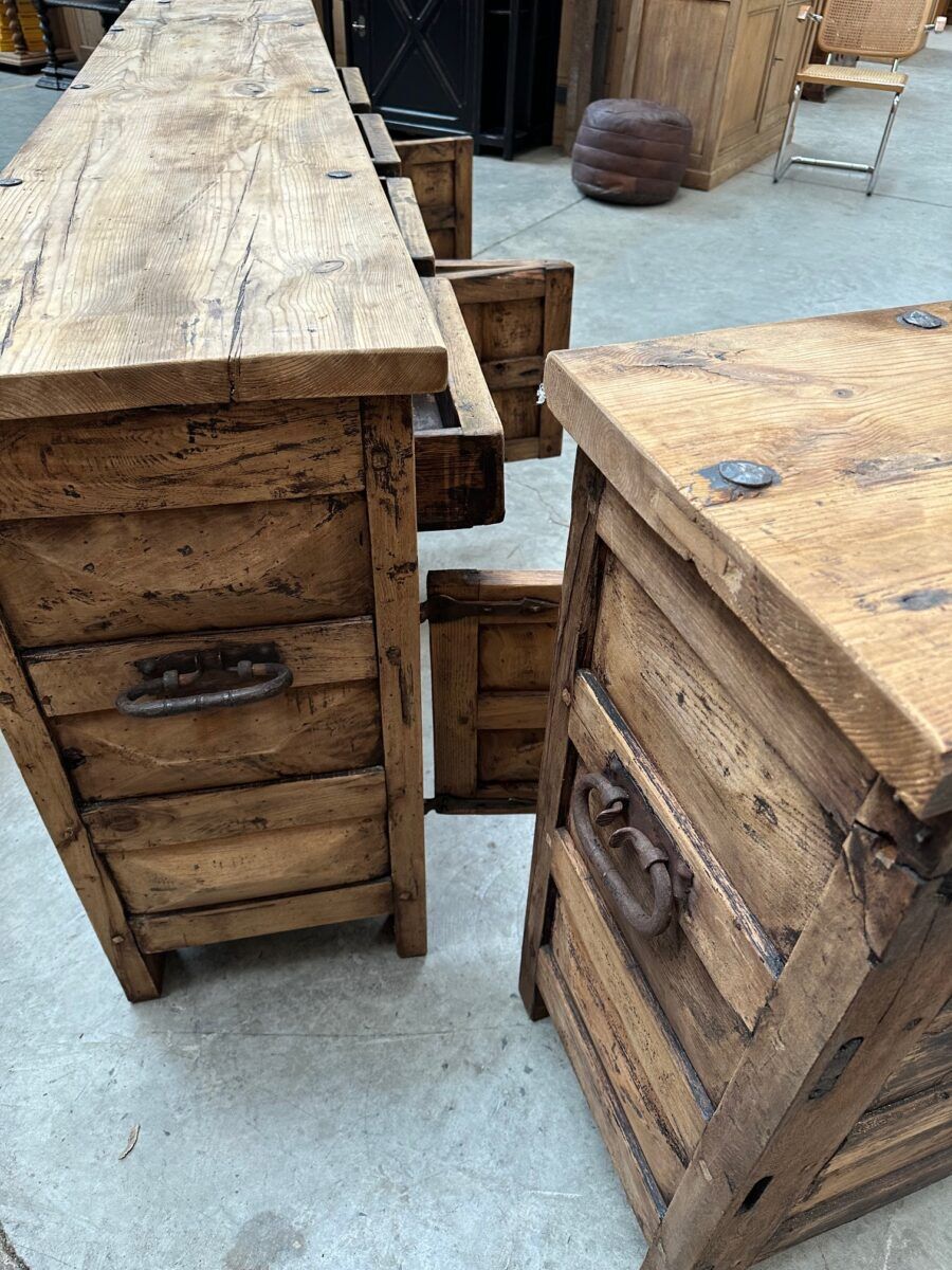 Pair of brutalist sideboards