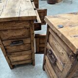 Pair of brutalist sideboards