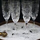 6 champagne flutes Cristal de Lorraine