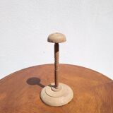 Raw wood hat rack