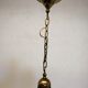 Brass and opaline hanging lamp