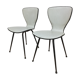 Paire de chaises années 50 skaï et métal
