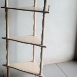 Old corner wall shelf turned wood