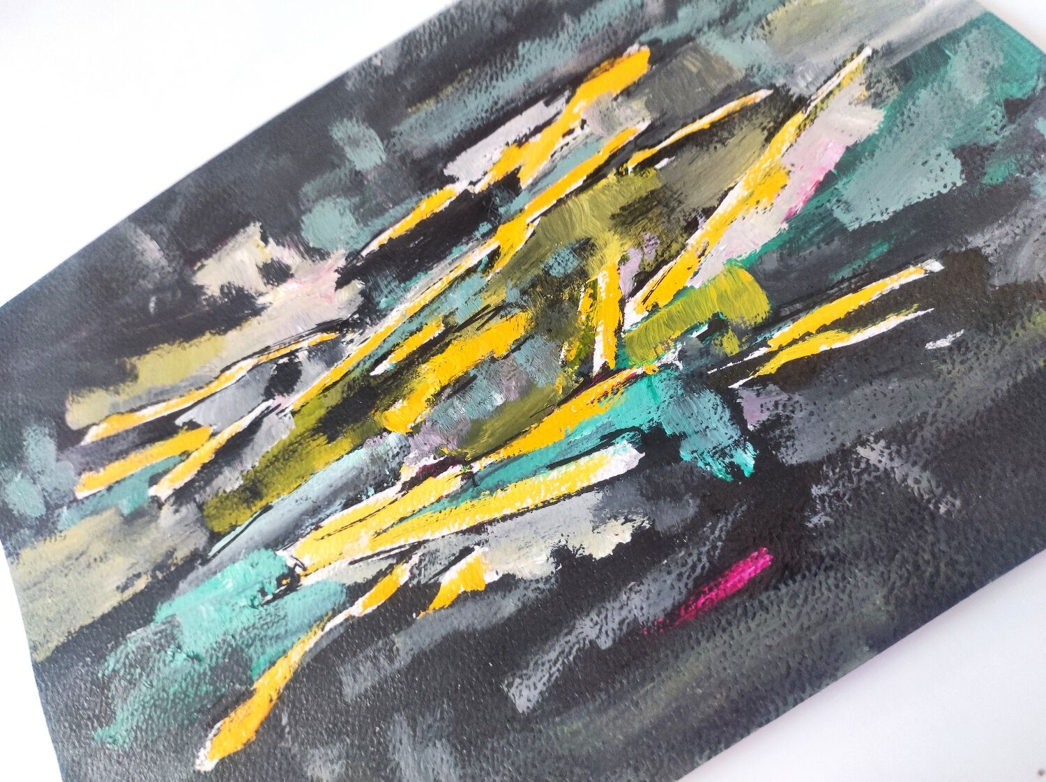 Acrylic abstract painting