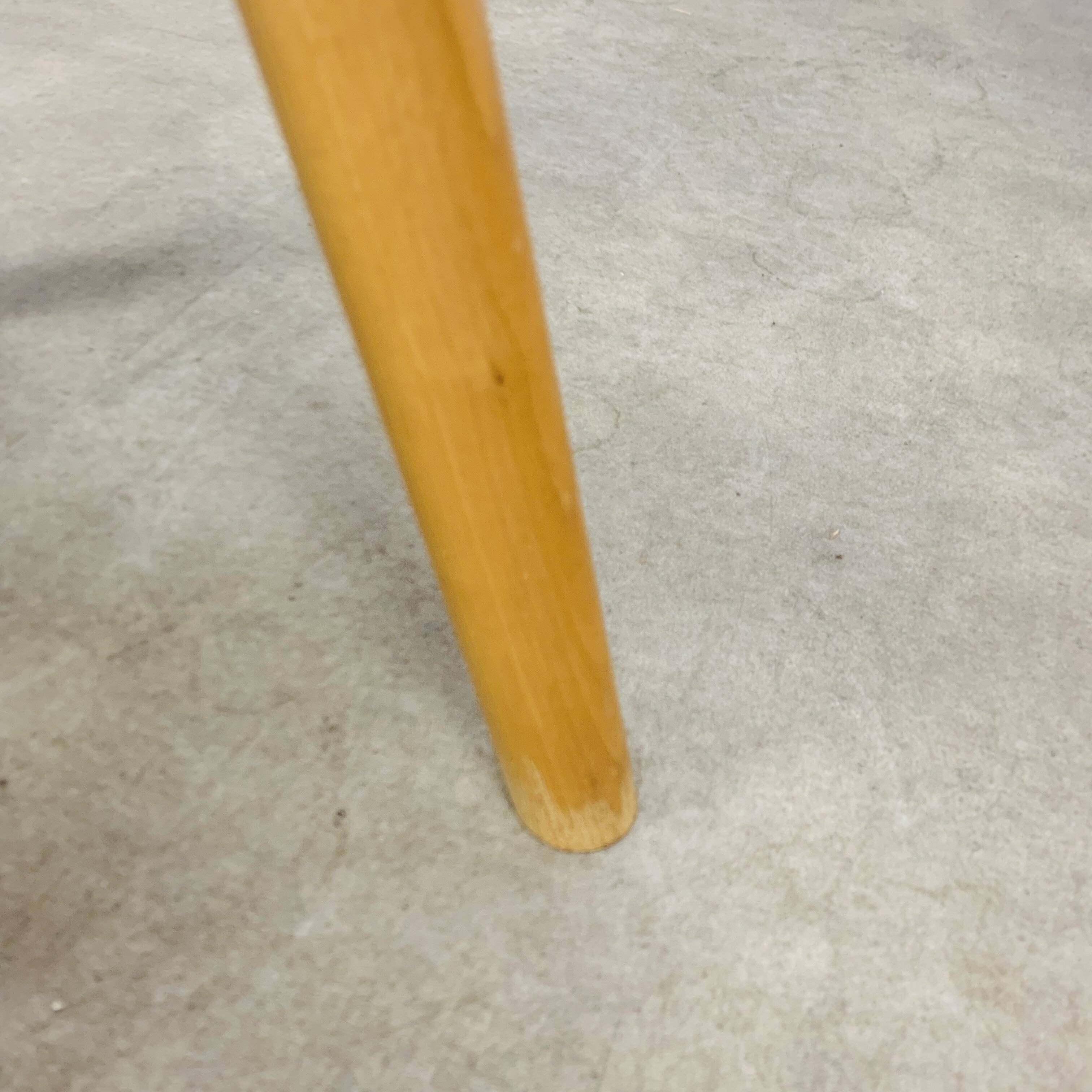 Brutalist solid wood tripod stool