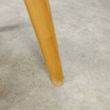 Brutalist solid wood tripod stool