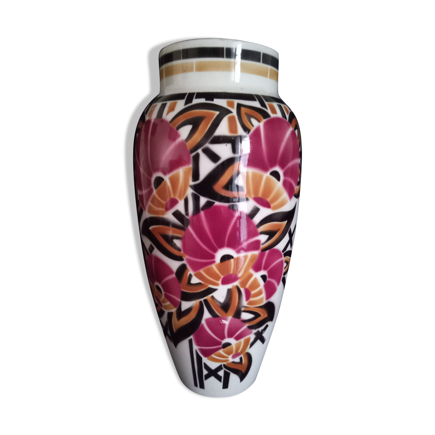 Keller & Guérin Luneville - Art Deco vase model "Pergola"