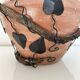 Cache-pot in wrought iron and wood