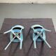 Paire de chaises bistro bleues