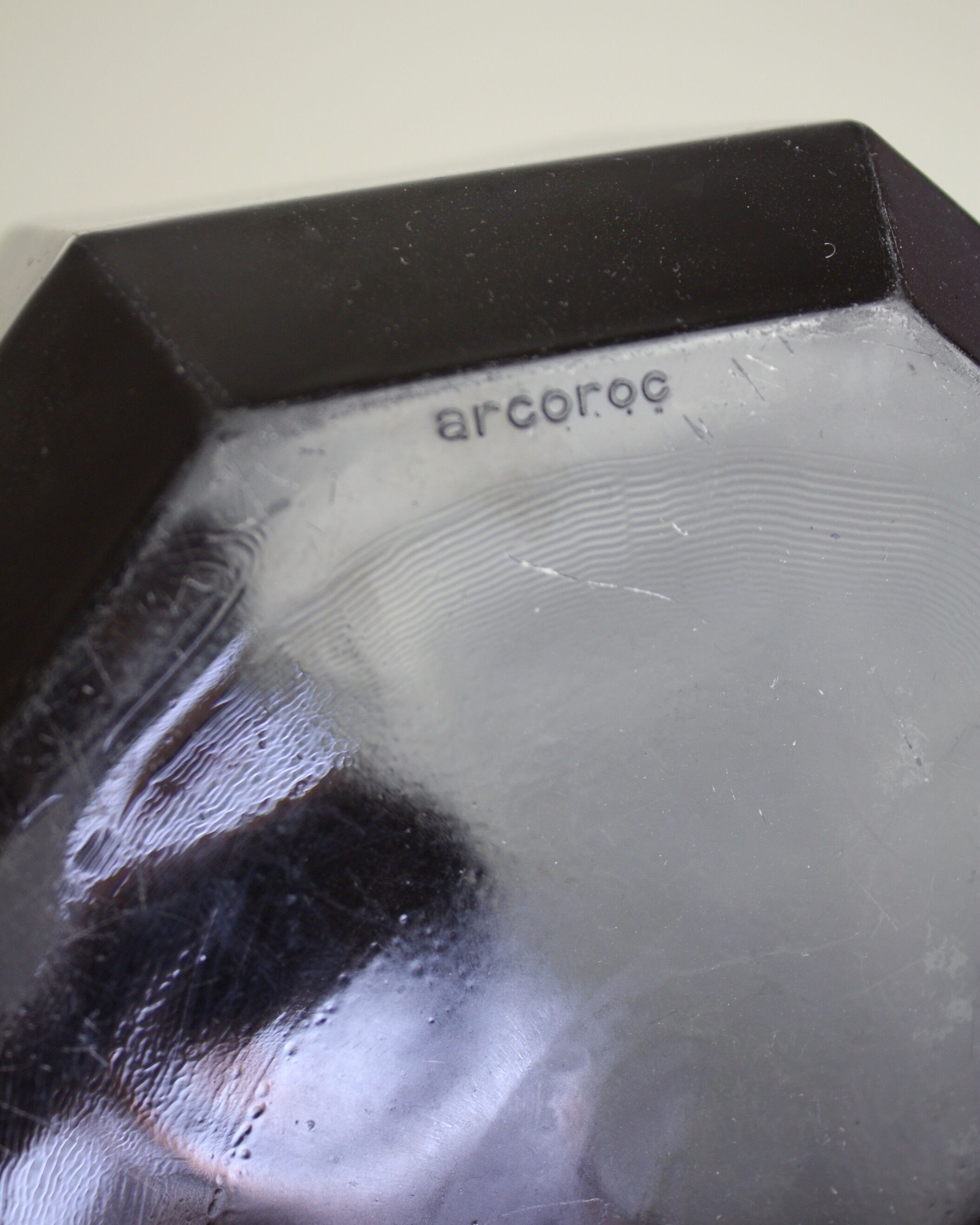 Black bowl Octime Arcoroc 80's