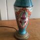Antique table lamp in Limoges porcelain and gilded bronze