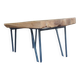 Table basse en bois massif et acier