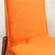 Papaya orange velvet mid century modern 1970s renovated armchair