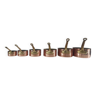 Copper saucepan set