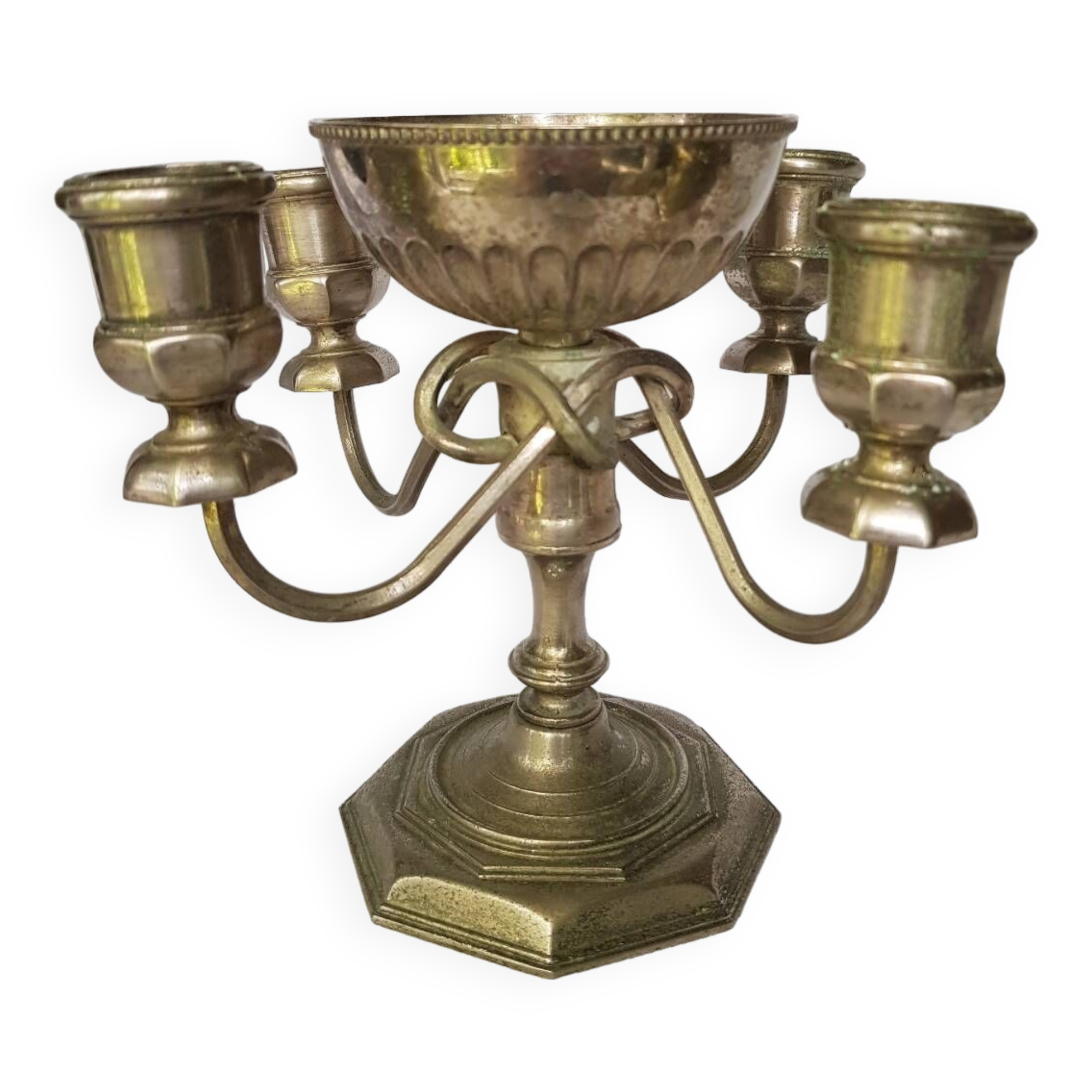 Bougeoir argent plaqué Grenadier vintage