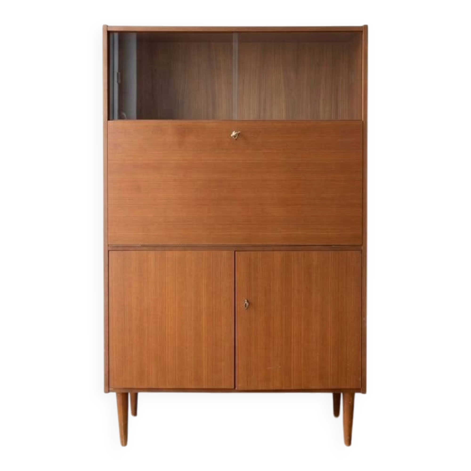 Vintage 1950s wooden secretary desk
