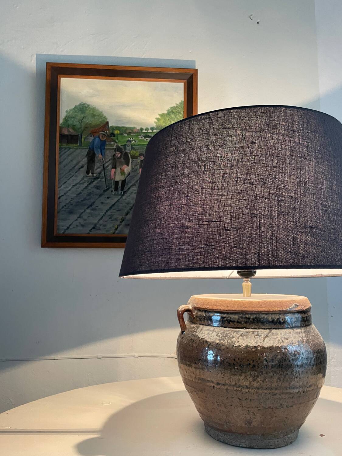 Huile sur toile naïve, milieu XXème