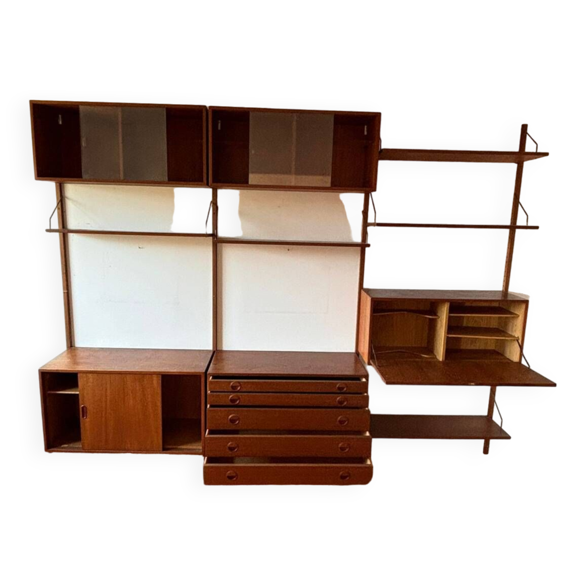 Étagère scandinave en teck modulable