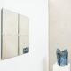 Michel Martens, Minimalist Glass Art Mirror 'Squares'