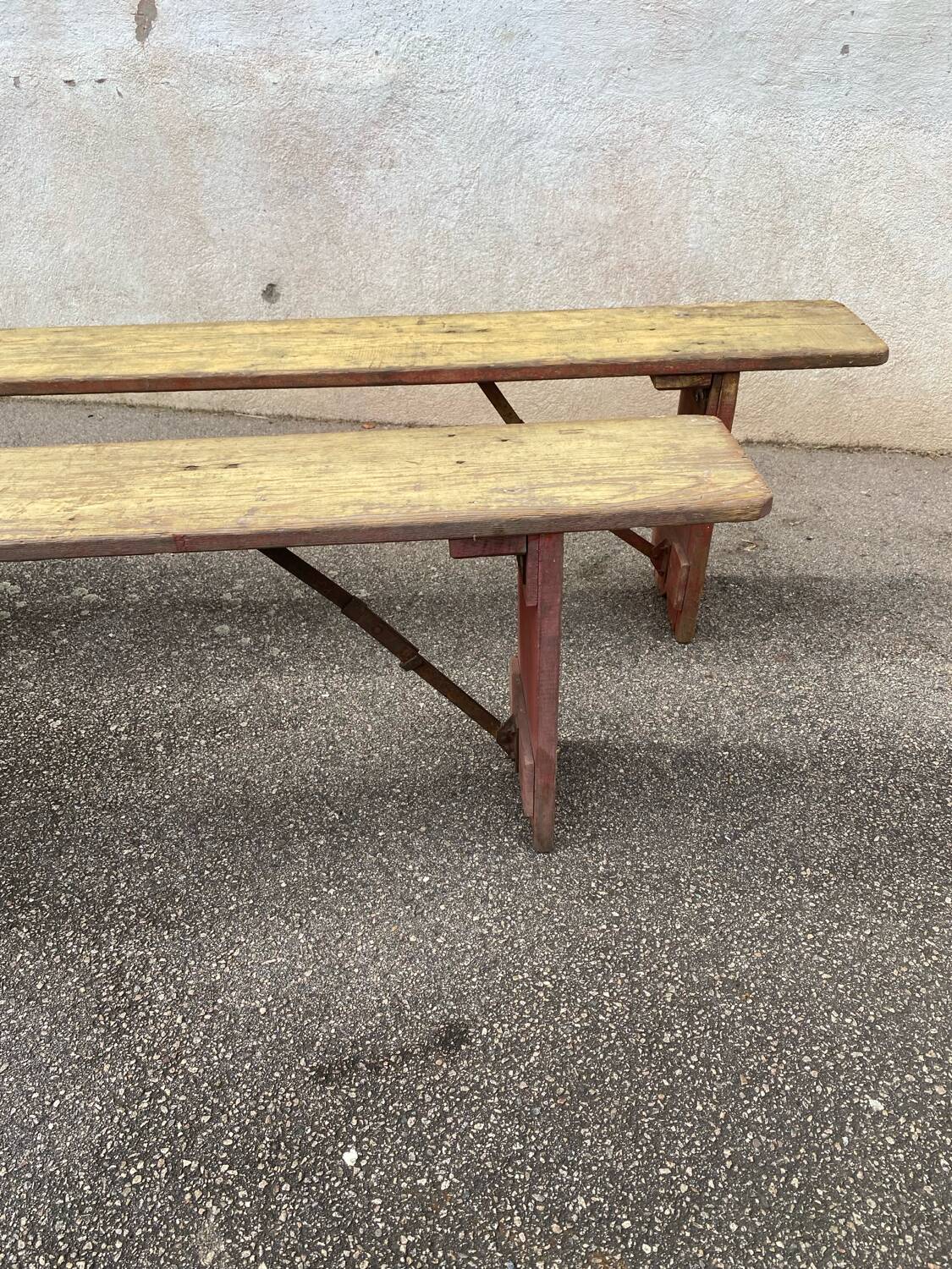 Pair of folding benches