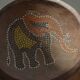 Small tripod stool Kamba hand-carved, elephant motif, Kenya, mid-20th century.