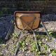 Pair of Vintage 1970s Chrome Metal Chairs with Brown Fabric #D
