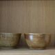 Set of 2 pyrite stoneware bowls