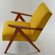Fauteuil kompas jaune dossier haut